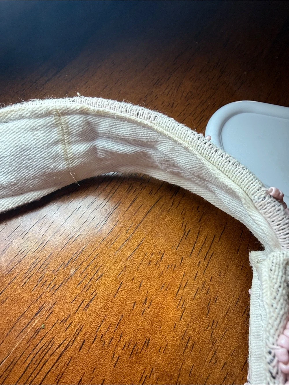 Pink Embroidered Crescent Shoulder Bag